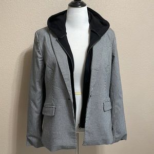 Cynthia Rowley fun hoody gingham blazer.NWOT